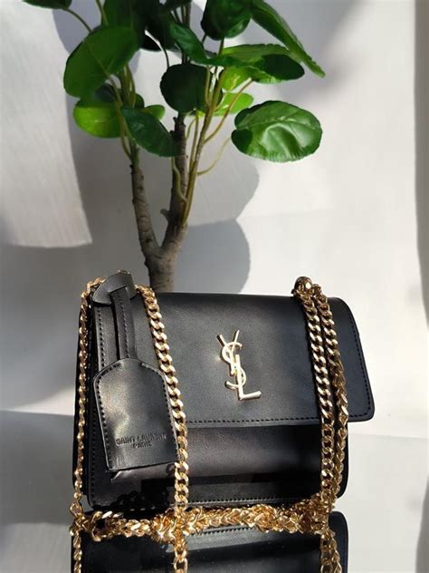 Женская сумка yves saint laurent sunset mini chain black цена 1950 грн