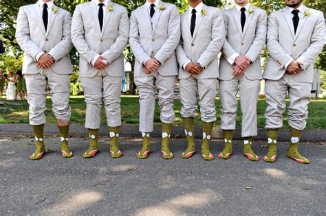 Adrian And Jana Wedding Trend Colourful Groomsmen Socks