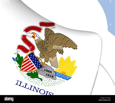 Flag Of Illinois Usa Close Up Stock Photo Alamy