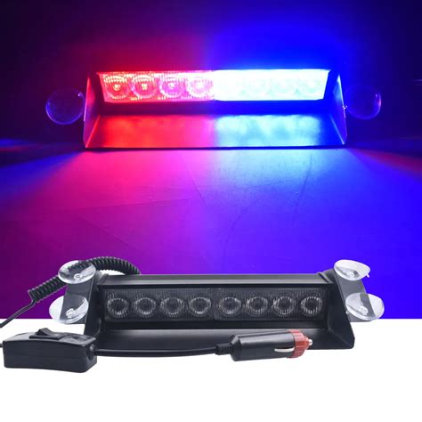 Police Motorcycle Strobe Lights : Lamadaled RED BLUE led car strobe ...