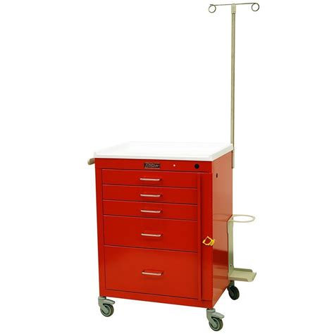 Harloff 4145b Emg Emergency Cart Mini24 Line Five Drawer Summit