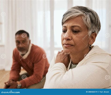 Senior Frustrated And Couple In Fight Divorce Or Argument In Conflict