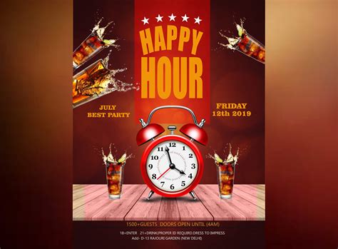 Happy hour poster by Mohd Aarish on Dribbble