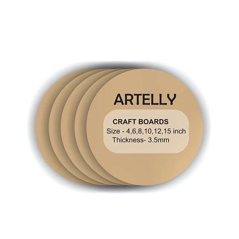 Artelly Round Mdf Boards For Art And Craft Inch Pack Of Mm