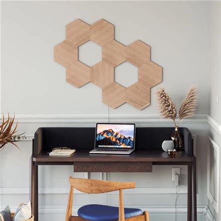 Nanoleaf Elements Wood Look Hexagons Starter Kit Panels Ema Kaina