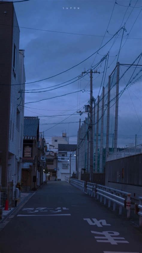 Blue Aesthetic Aesthetic Backgrounds Alley Sidewalk Road