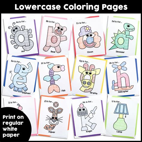 Uppercase And Lowercase Alphabet Coloring Pages Bundle Crafty Bee Creations