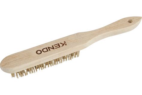 Корщетка KENDO сталь с медным покрытием, с деревянной ручкой 31504 ...