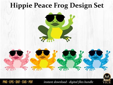 Peace Frog SVG Peace Frog PNG Frog SVG Frog Png Svg Files - Etsy