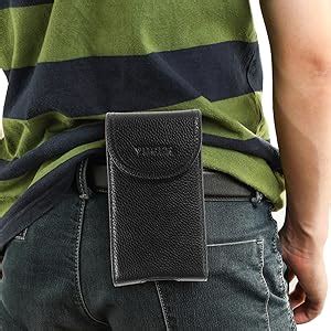 Viiger Genuine Leather Phone Case Belt Clip Holster Belt Pouch Holder