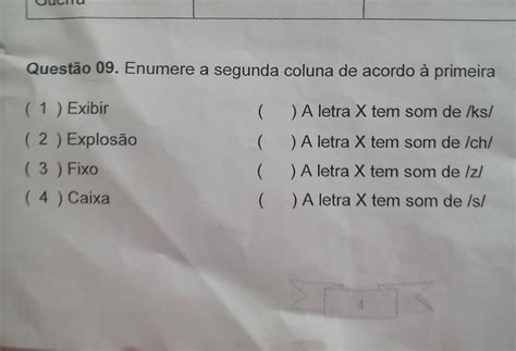 Enumere A Segunda Coluna De Acordo Com A Primeira - gente me ajuda por favor enumere a segunda coluna de acordo com a ...
