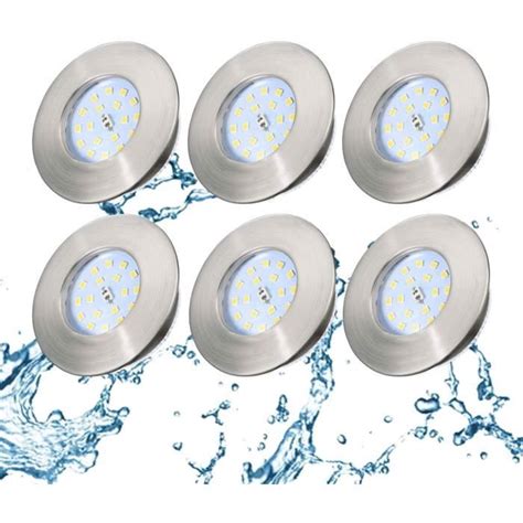 Spots Led Encastrables 5w Ip44 Pour Salle De Bain Blanc Froid 6000k