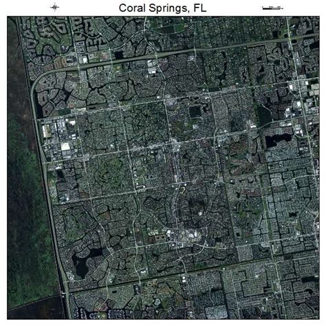 Aerial Photography Map of Coral Springs, FL Florida