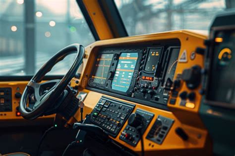 Dashboard In The Cabin Of A Locomotive Stock Image Image Of Dashboard