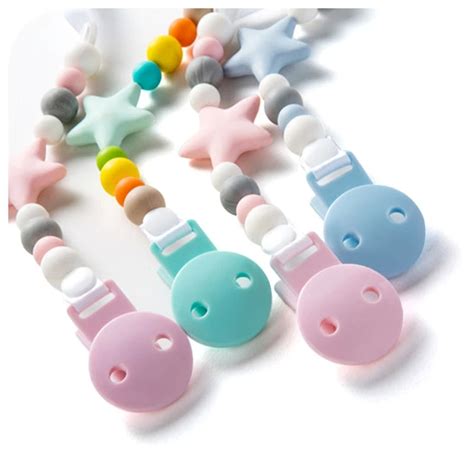 Plastic Pacifier Chain Clip Baby Dummy Nipple Holder Infants Soother