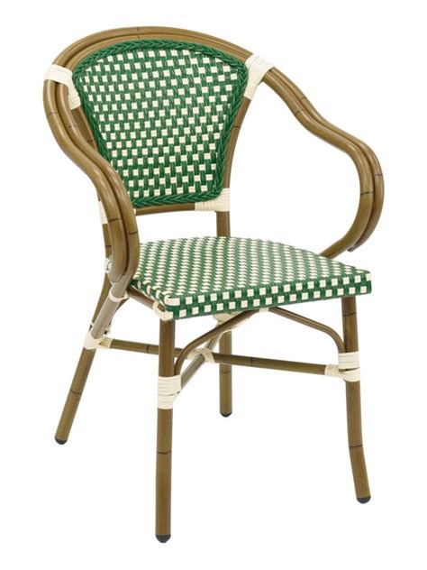 Rattan Outdoor French Bistro Arm Chair By Florida Seating