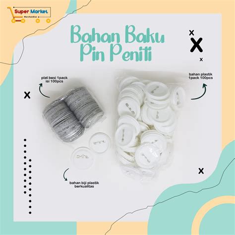 Jual Bahan Baku Pin Peniti Bross Ganci Gantungan Kunci Mm Shopee