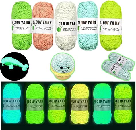 Amazon Rolls Glow In The Dark Yarn Glow Yarn Diy Glow In