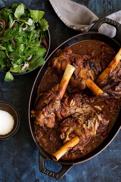 Braised Moroccan Lamb Shanks With Herb Salad Recipe From Cooking With