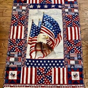 Live Free Patriotic Lap Quilt Kit Includes Binding And Backing Usa