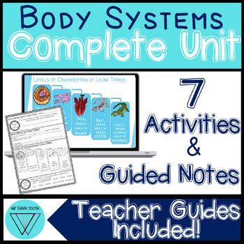 Human Body Systems Activities Levels Of Organization MS LS1 3 Unit