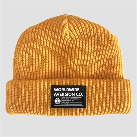 Touca Gorro Marinheiro Aversion Amarelo Mostarda