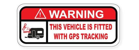 Gps Warning Sticker For Rv Campervan Mega Sticker Store