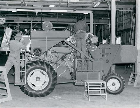 Photograph Massey Ferguson Assembly Line Mf585 Header Circa 1960