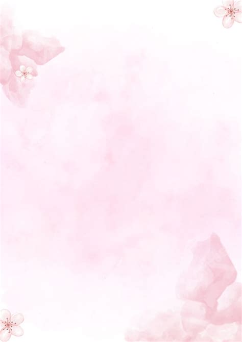 Blushing Romance The Blossoming Of Pink Flowers Page Border Background