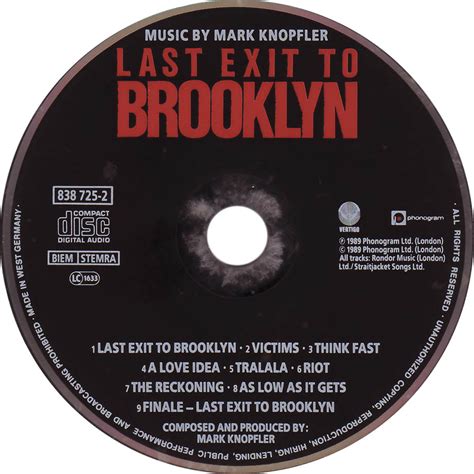 Car Tula Cd De Mark Knopfler Last Exit To Brooklyn Portada