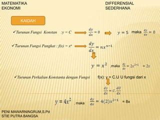 Bab 2 Differensial Sederhana PPT