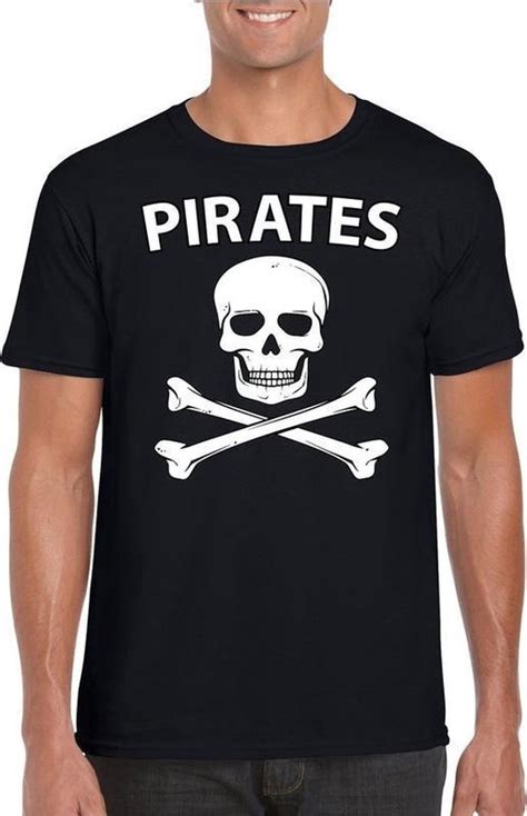 Piraten Verkleed Shirt Zwart Heren Piraten Kostuum Verkleedkleding