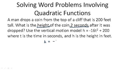 Using Quadratic Equations To Solve Problems Ck 12 Foundation