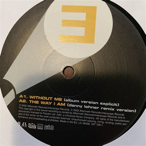 Eminem “Without Me” 3 Track 12 Inch Vinyl Single... - Depop