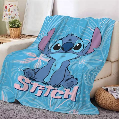 Disney Stitch 3D Koc Anime Kresk Wka Potw R Flanelowy Puszysty Polar