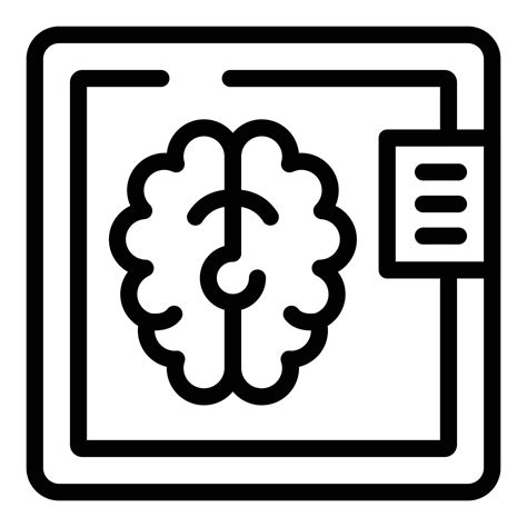 Brain mri image icon outline vector. Health medical 15212069 Vector Art ...