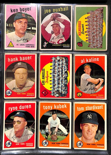 Lot Detail Lot Of 37 1959 1960 Topps Baseball Cards W Al Kaline