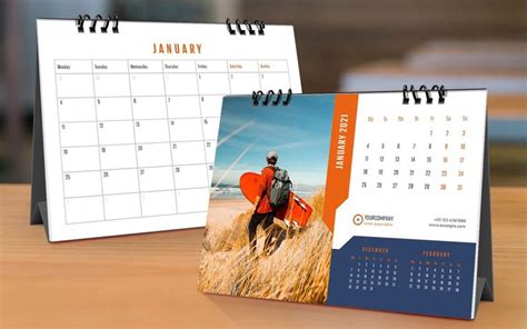 Desk Calendar 2021 | 26 Pages Monthly Planner