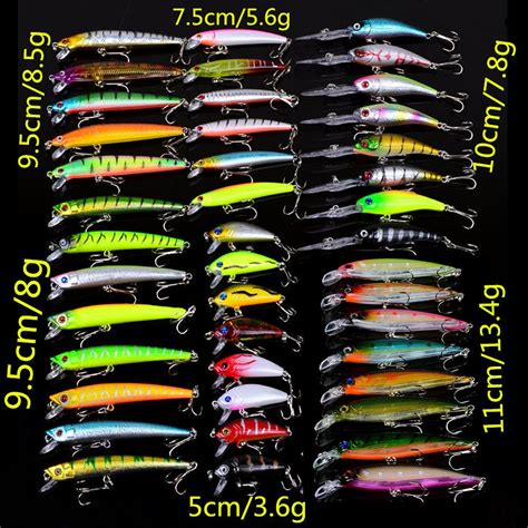 ツリグラ New Mixed 6 Set Minnow Fishing Lures Artificial Lifelike Carp