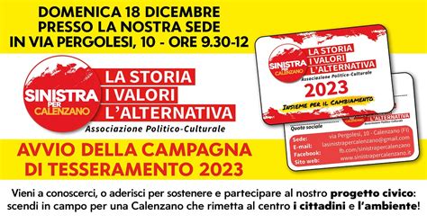 Sinistra Per Calenzano Campagna Tesseramento Tuttosesto