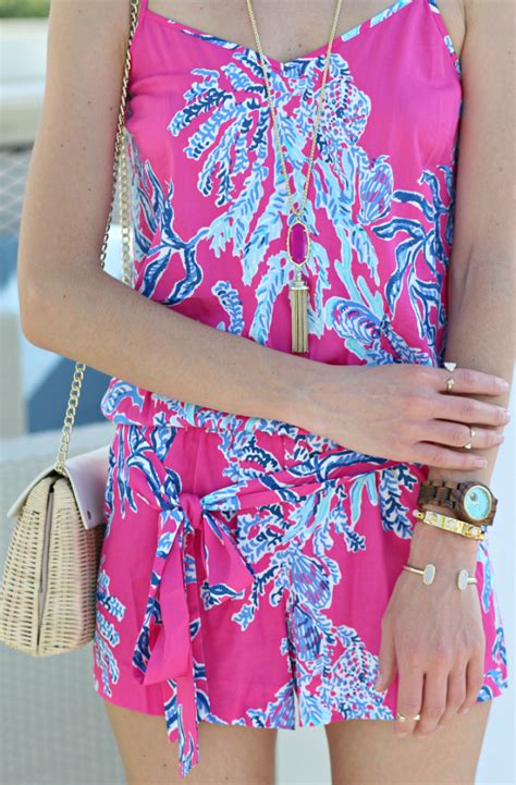 Dusk Lilly Pulitzer Romper In Capri Pink Samba Diary Of A Debutante