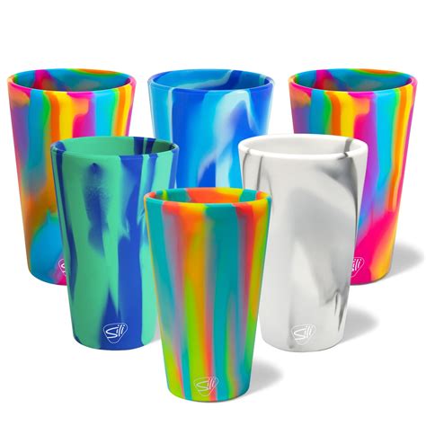 Silipint Silicone Pint Glasses 6 Pack Sugar Rush Headwaters Mtn