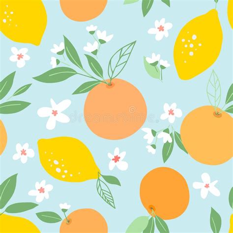 Lemons And Oranges Stock Vector Illustration Of Abstract