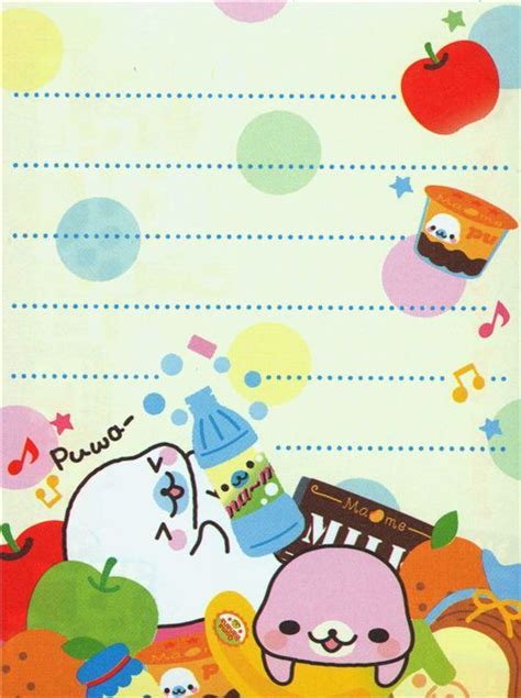 Mamegoma Kawaii Memo Scan Printable Letter Paper Memo Paper