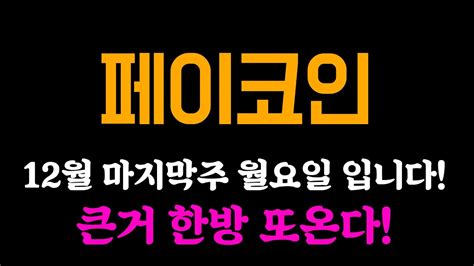 페이코인 속보 올해 마지막 기회입니다 12월26일 큰거한방 올수밖에 없다 Feat소각이슈 Xrp비트코인이더리움