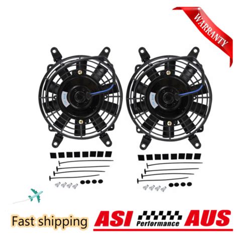 2pcs 7inch 12v Volt Electric Cooling Fan Thermo Fan Mounting Kits Ebay