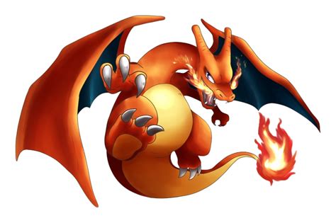 Pokemon Charizard Dragon Evolution Flying Type Fire Type PNG