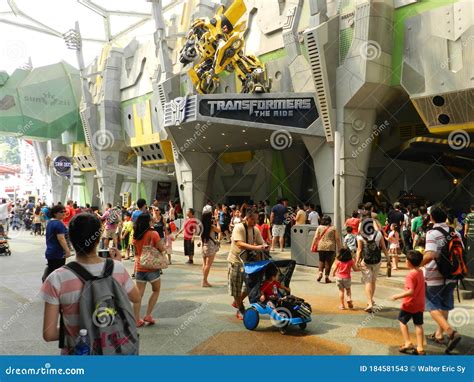 Transformers the Ride Facade at Universal Studios Singapore in Sentosa, Singapore Editorial ...