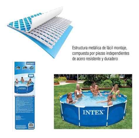 Pileta Estructural Redondo Intex Con Capacidad De Litros De