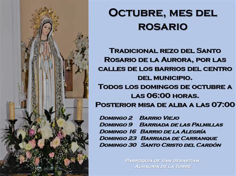 Octubre Mes Del Rosario Parroquia De Alhaur N De La Torre